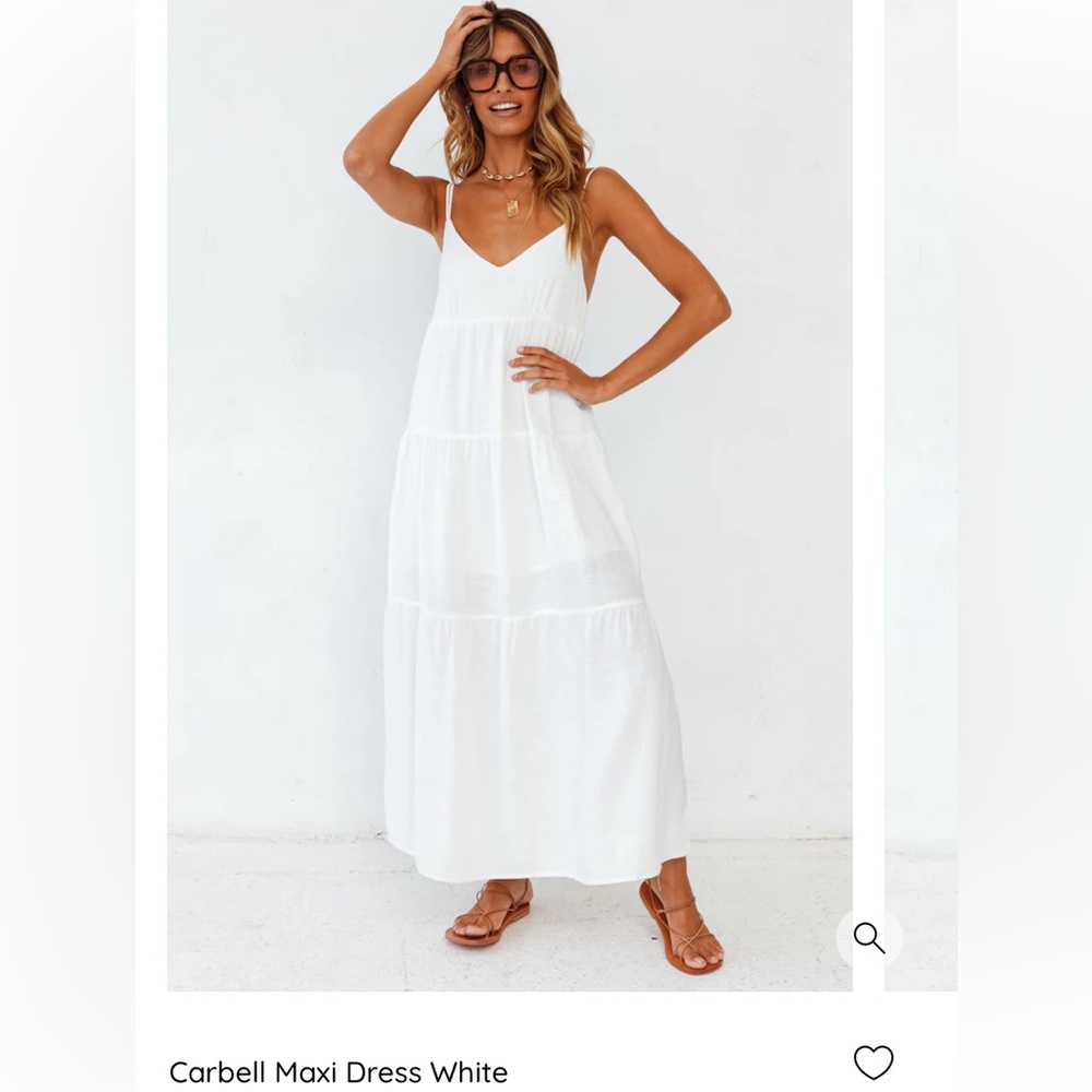 Fortunate One Carbell Maxi Dress White